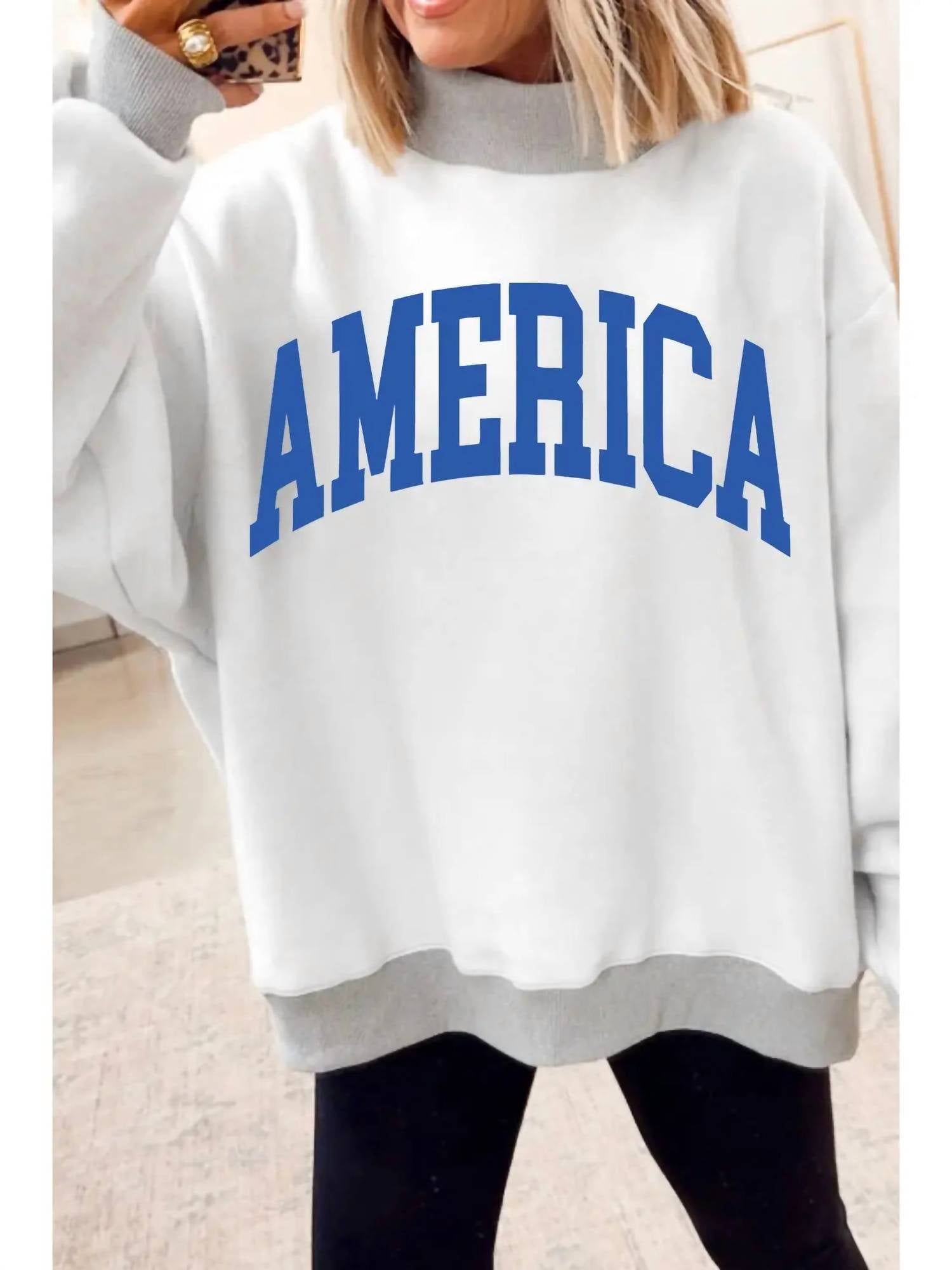 Little Daisy Closet - The Usa Reversible Mock Neck Top