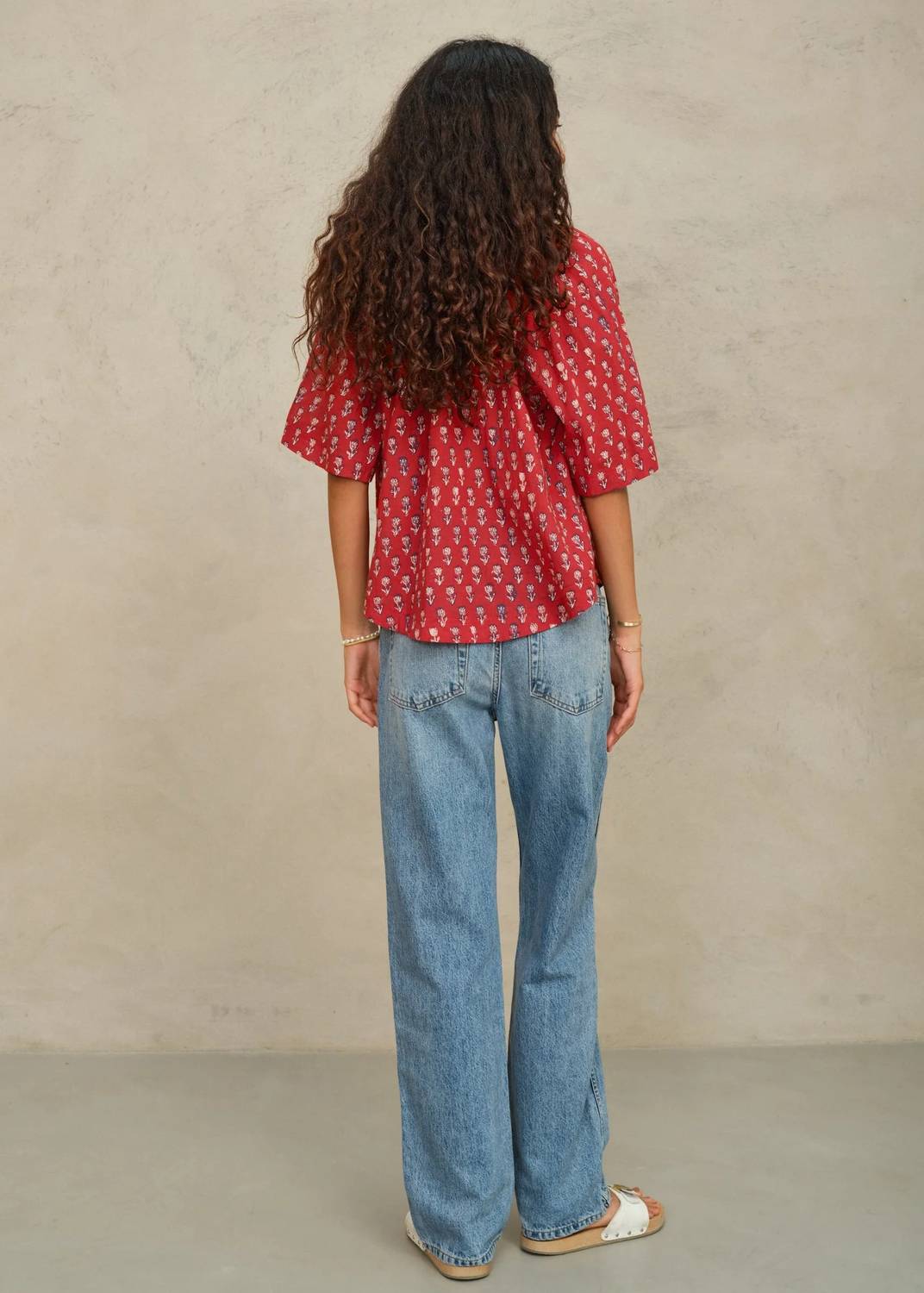 M.A.B.E. - Ari Print Gathered Top