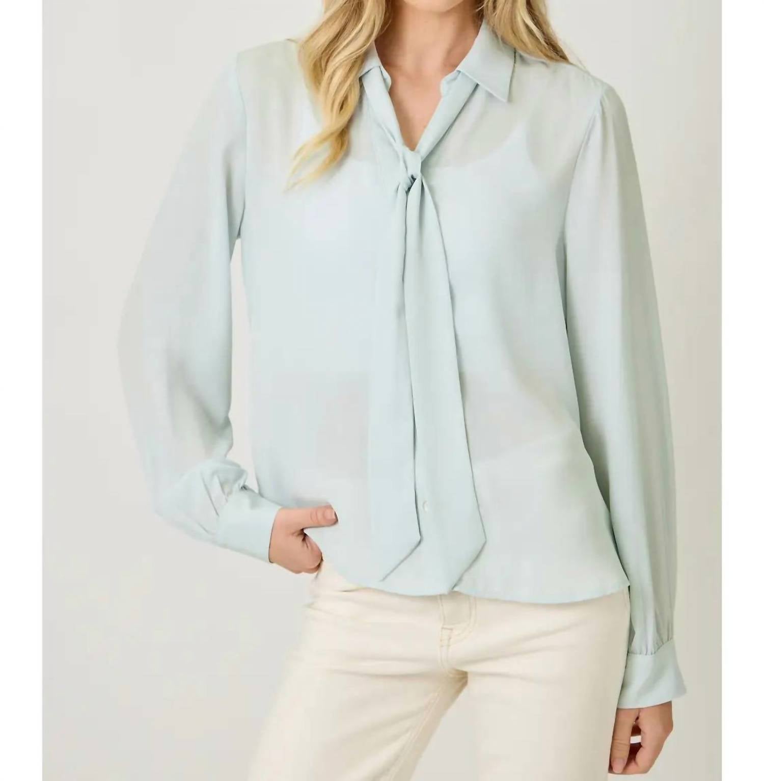 Mystree - Effortless Tie-neck Blouse