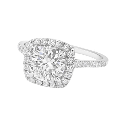 Allyanna Gifts - Women's Moissanite Halo Engagement Ring