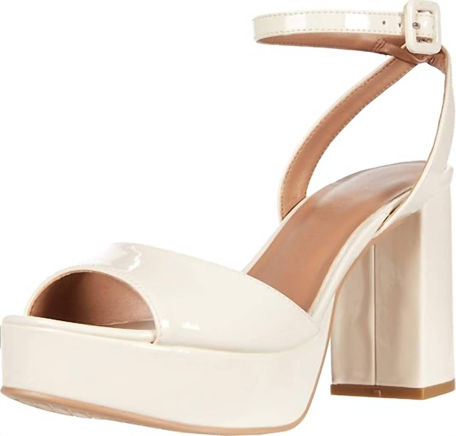 CHINESE LAUNDRY Women's Theresa Patent Platform Heel in bone - women's heels