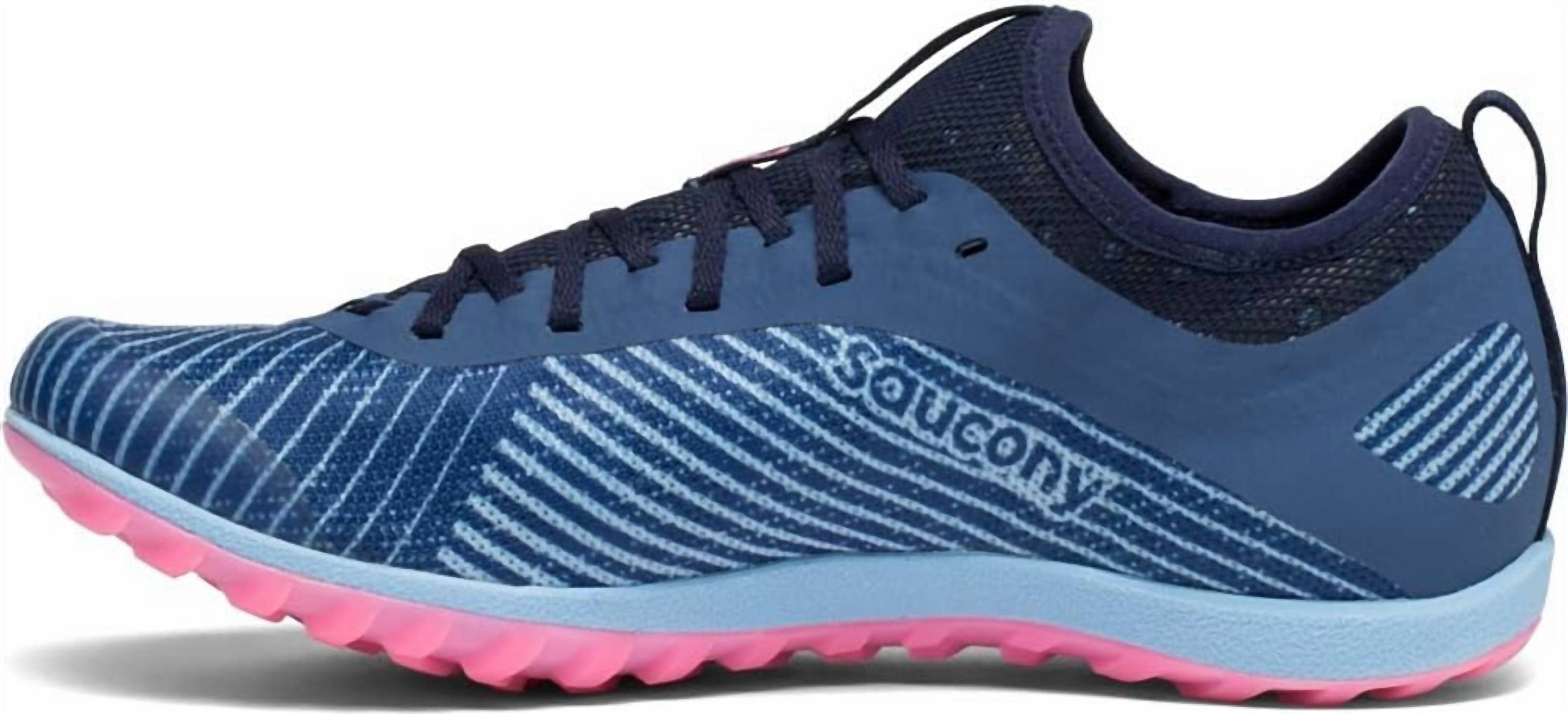 SAUCONY Women's Havok Xc2 Running Shoe in blue citron viz pink - women's shoe