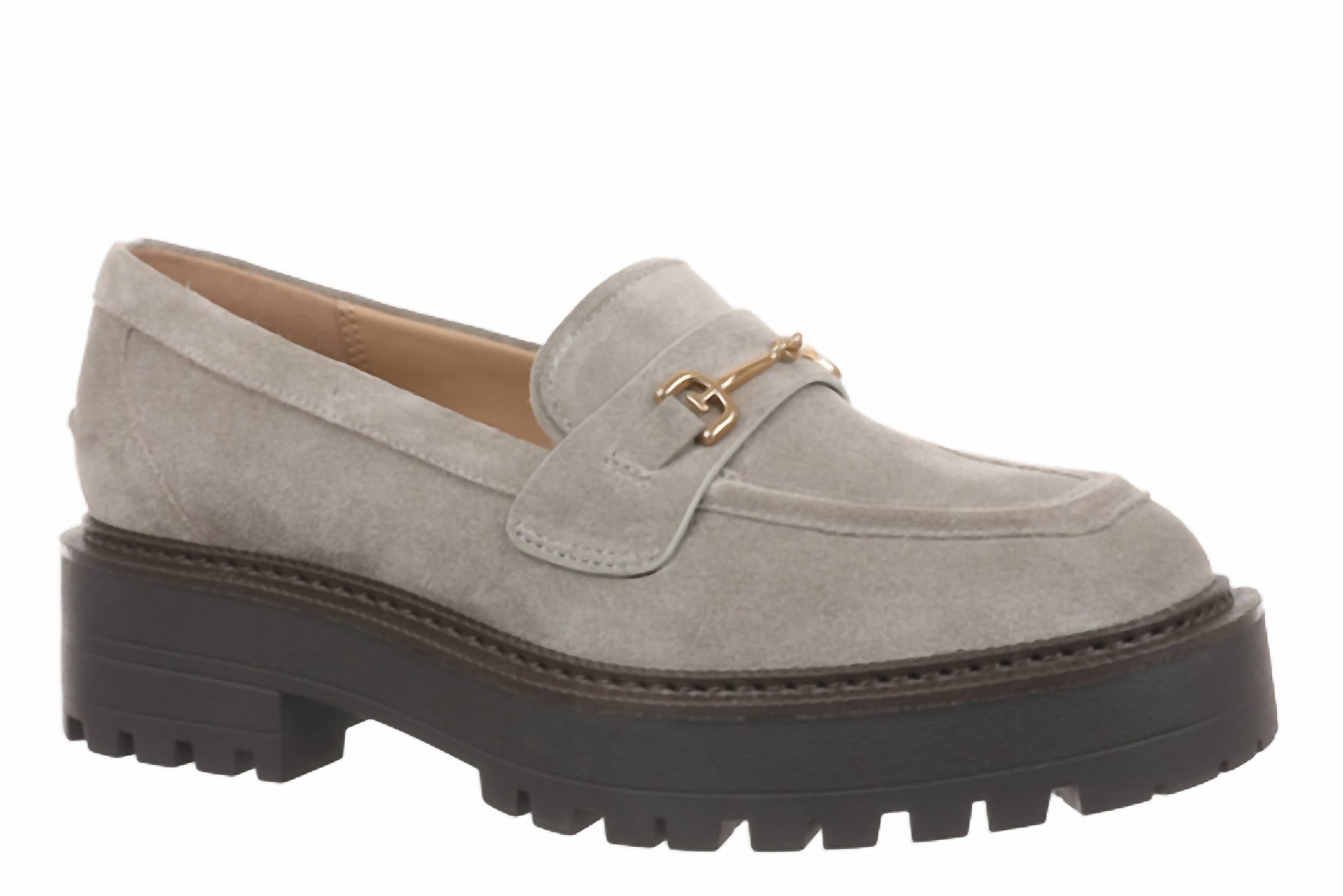 Sam Edelman Women's Lea Platform Loafer in grey - women's flats
