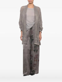 Avant Toi - Pre-loved Lamenated Mettalic Coated Open Mesh Cashmere Silk Cardigan