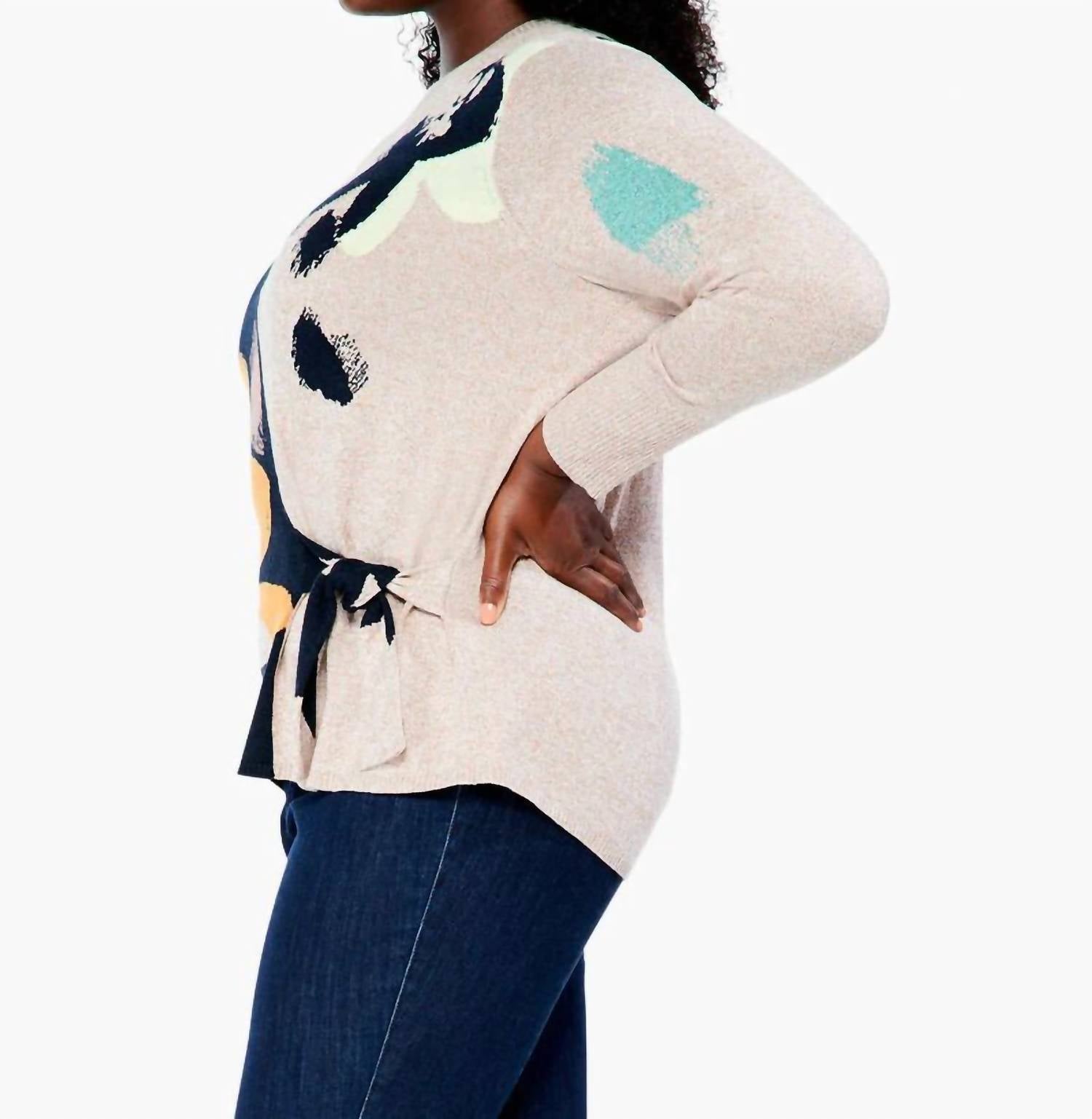 Nic + Zoe - Dusk Side Tie Sweater - Plus