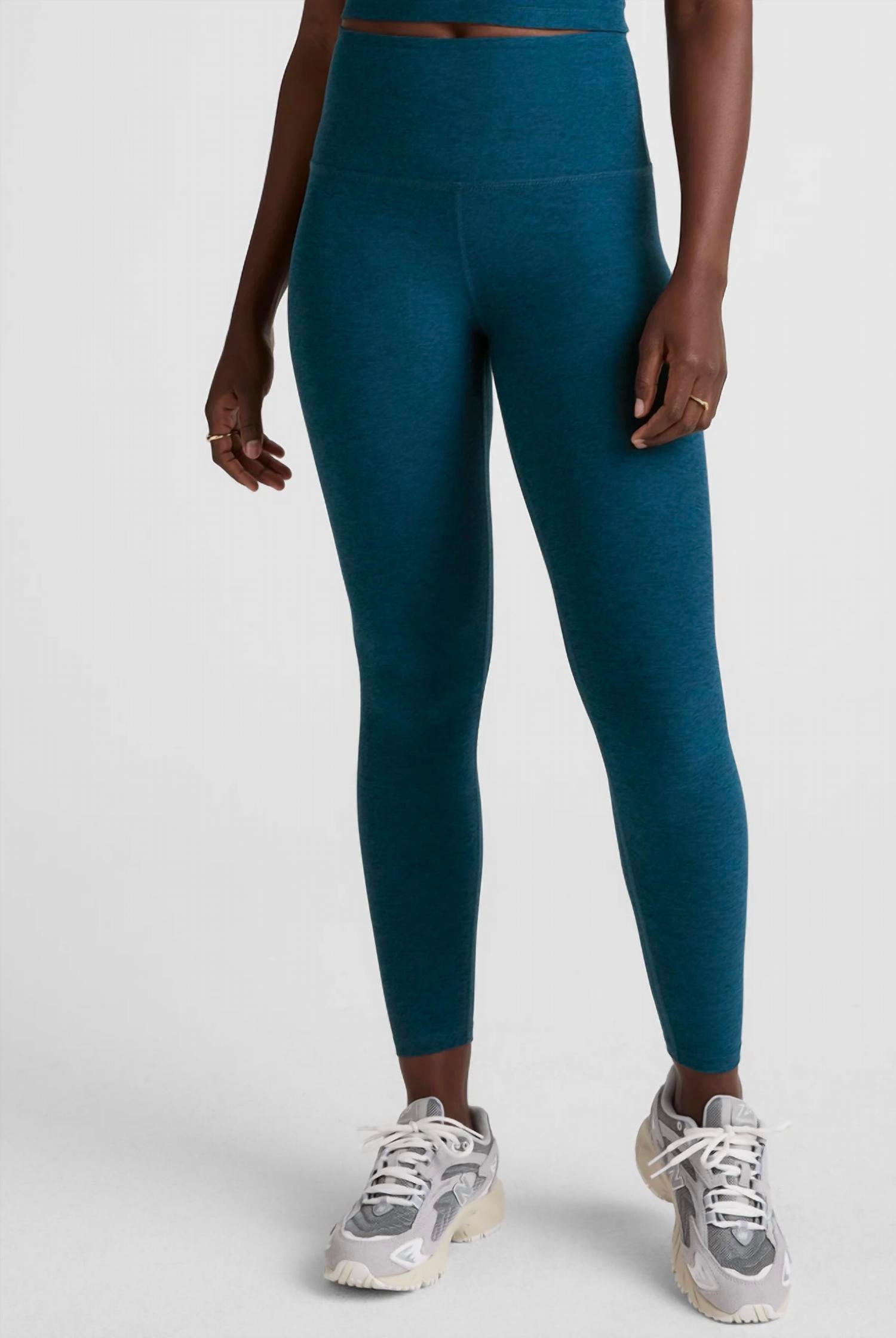 BEYOND YOGA Spacedye Caught In The Midi Legging in the midi legging in blue gem - women's pants