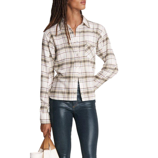 Rag & Bone - JONAH COTTON CROPPED PLAID SHIRT