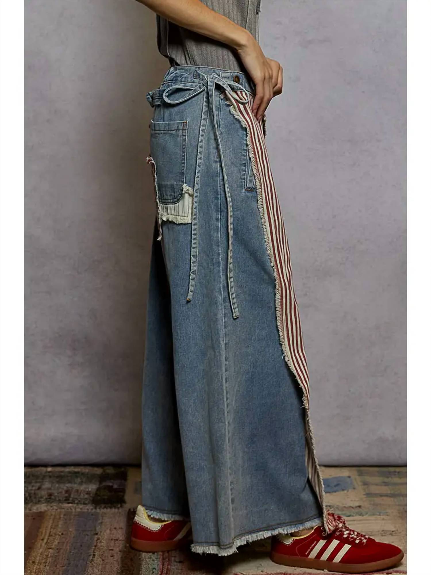 Pol - Edgy Camo Wide Leg Pants