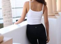 Pj Harlow - Ribbed Crop Tank With Straps