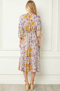 Entro - Vintage Floral Midi Dress
