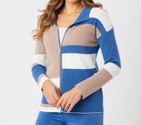 Angel Apparel - Color Block Zip Jacket