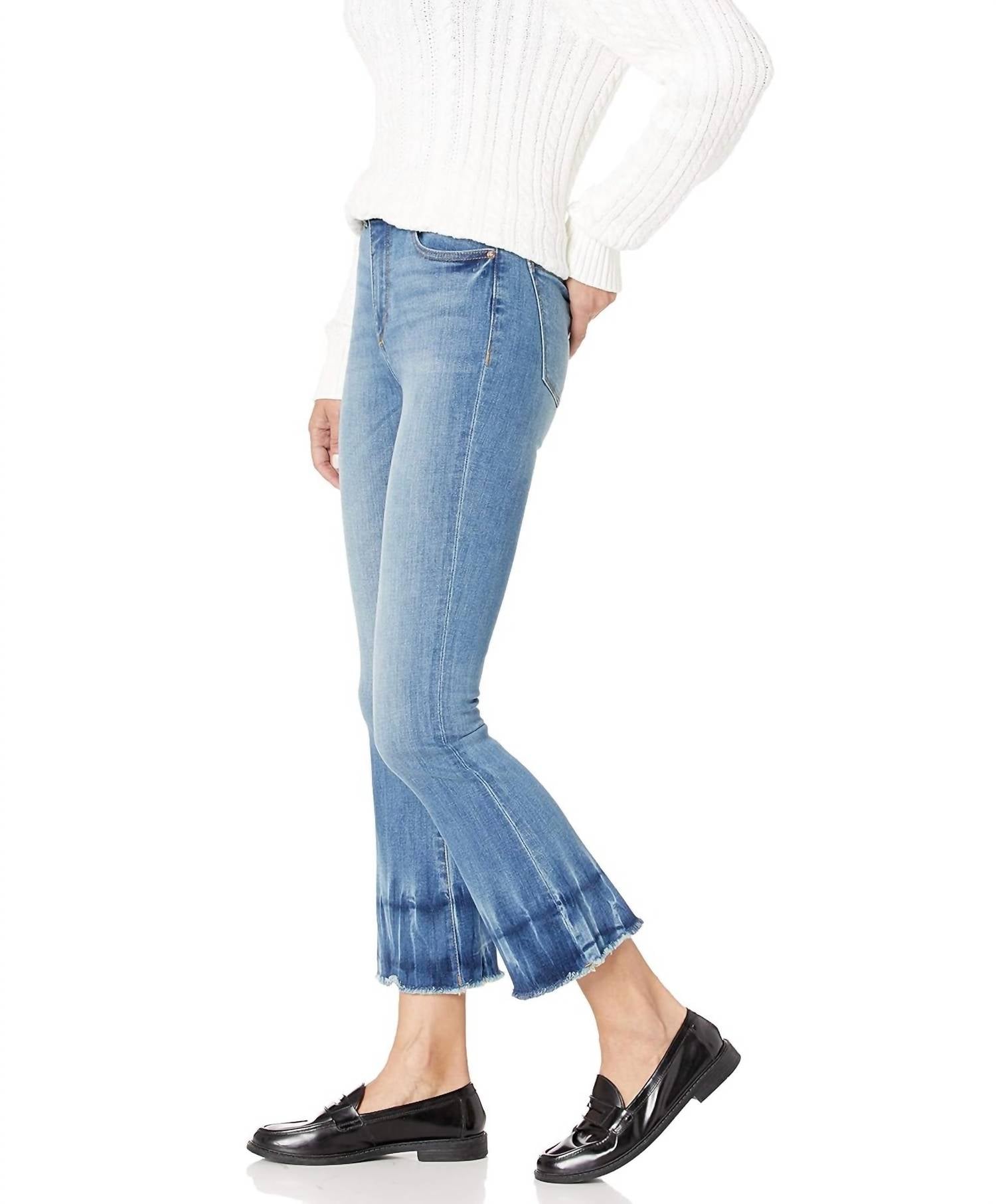 DL1961 - Women's Bridget Cropped High Rise Boot Jeans in zuma - women's jeans - detail view