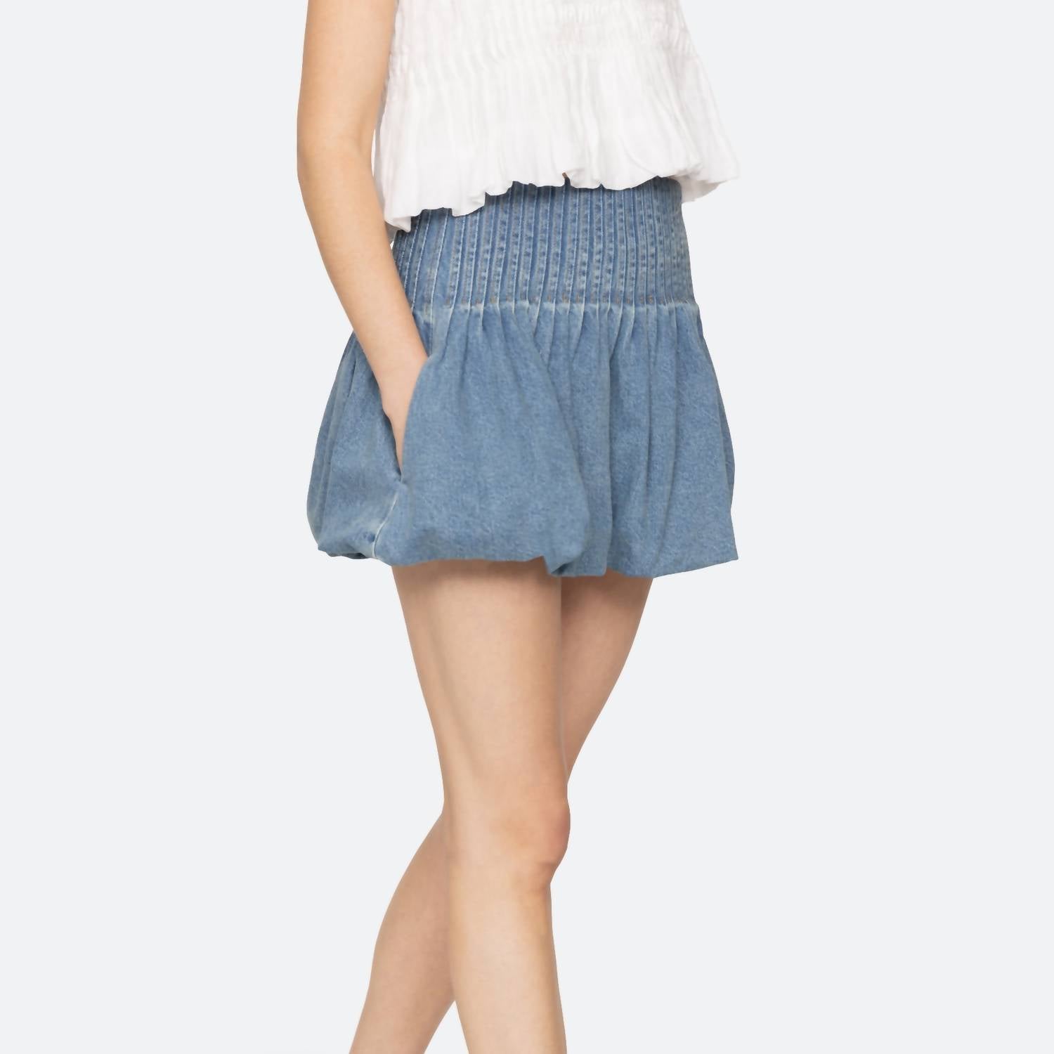 Sea - Women's Oli Denim Bubble Skirt