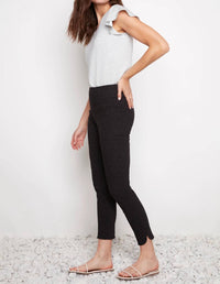 Up! - Loom Textured Petal Slit Ankle Pant