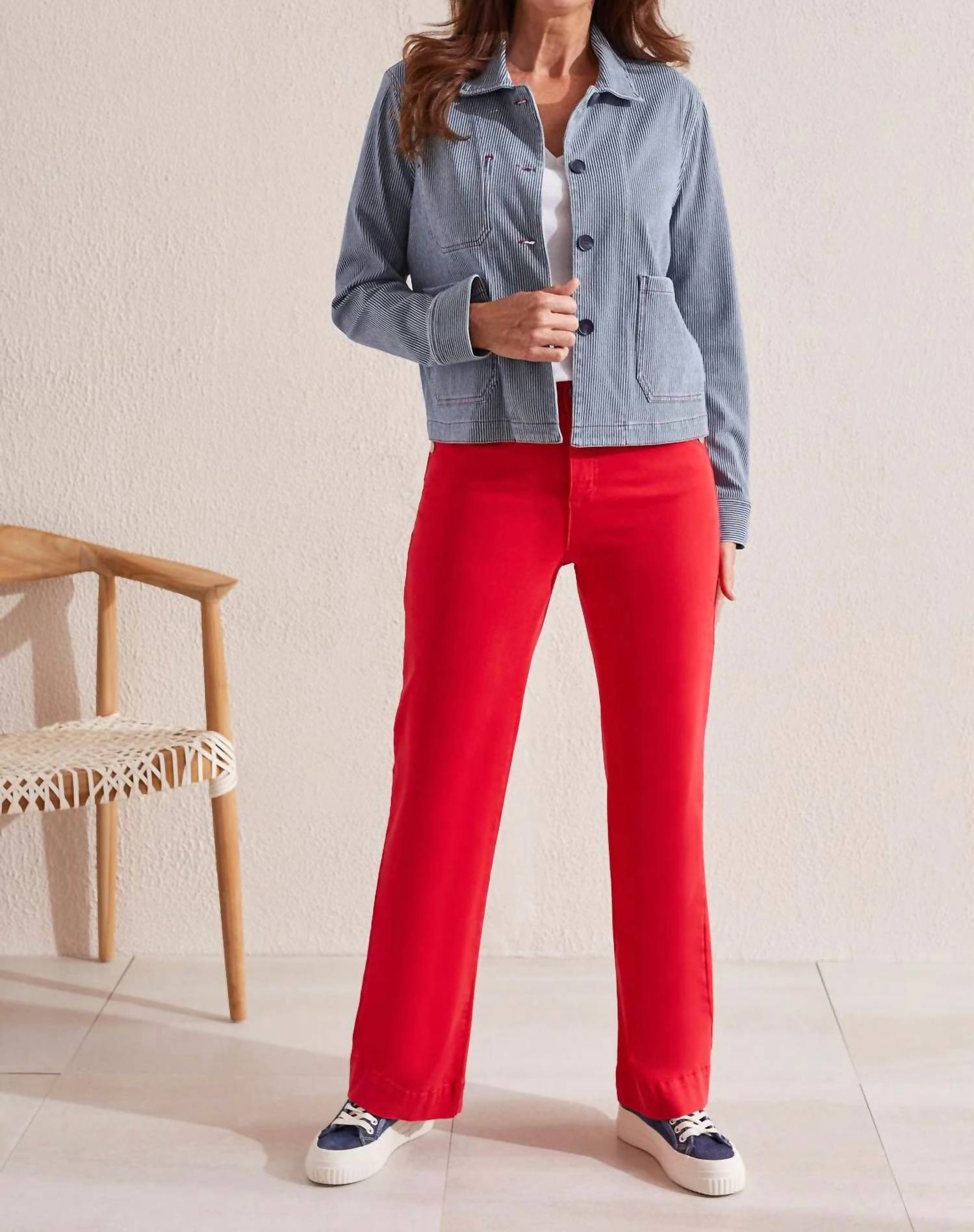 Tribal - Fallon Fly Front Wide Leg Pant