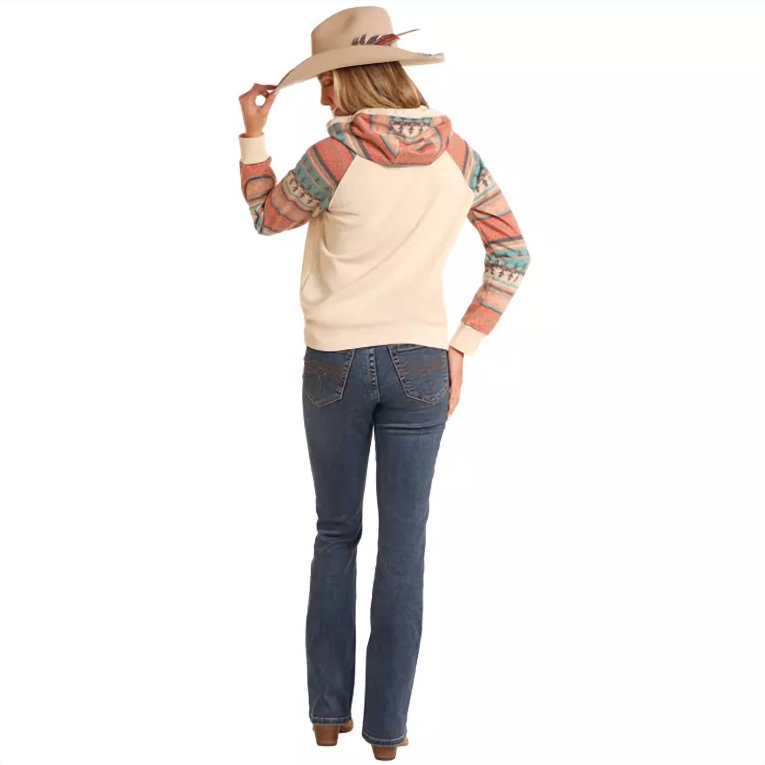 Rock & Roll Denim - Contrast Sleeve Hoodie
