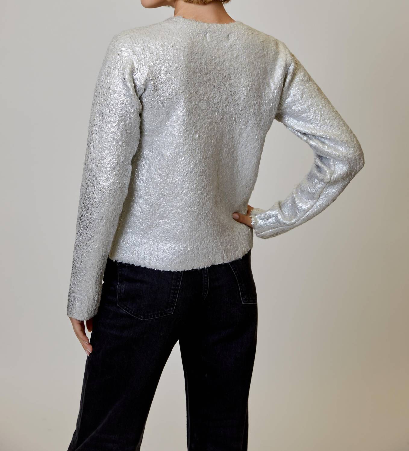 Dh New York - Crew Neck Metallic Sweater