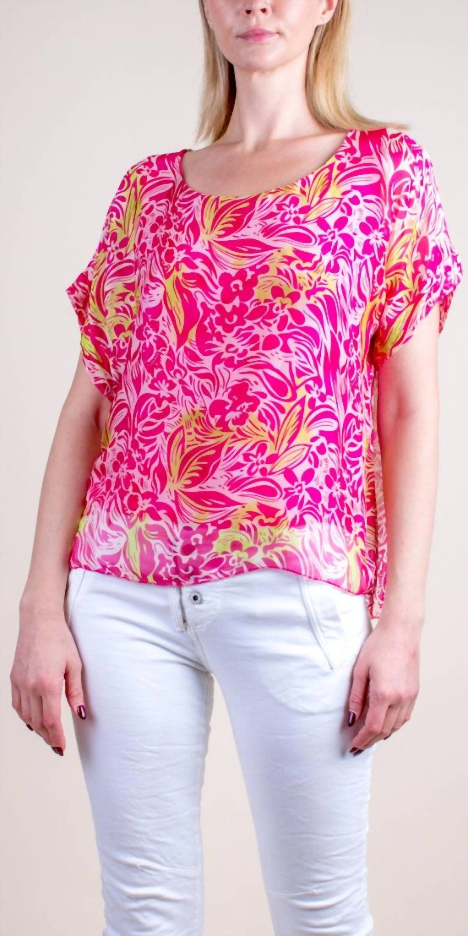 Gigi Moda - Monica Tropical Print Silk Kaftan