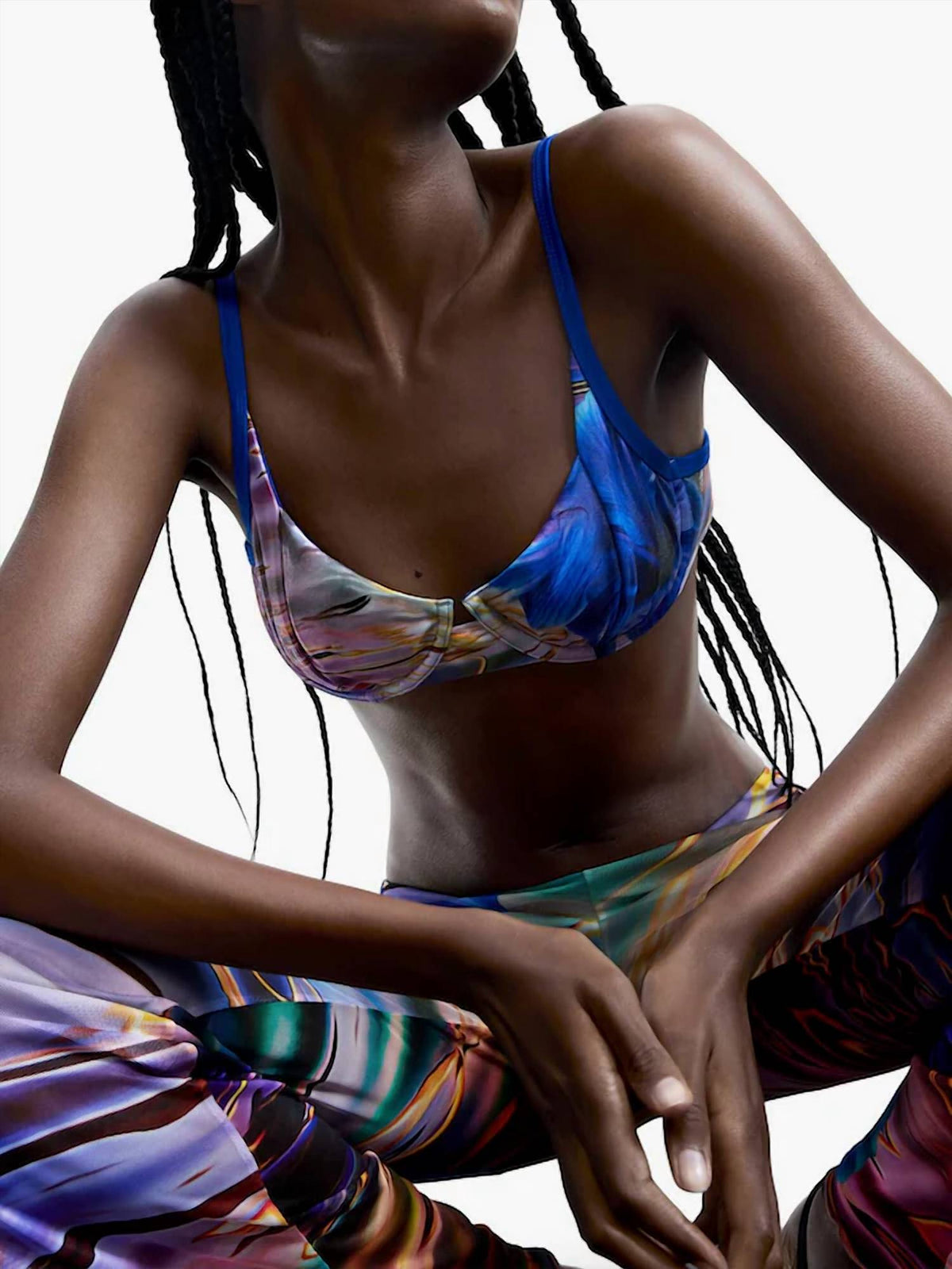Desigual - Fluid Water Print Trousers