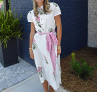Farylina - Short Sleeve Floral Dress
