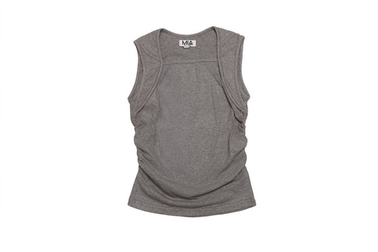 Mia - Girl's Square Neck Rib Shimmer Top