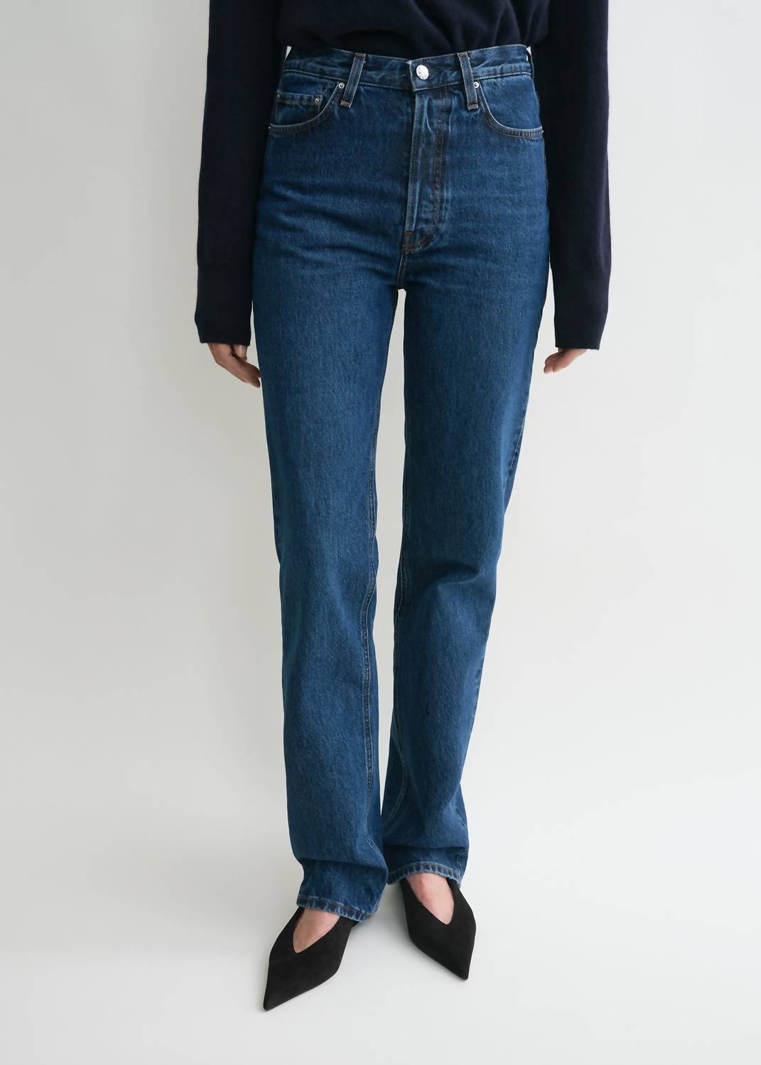 Toteme - Classic Cut Full Length Denim Jean