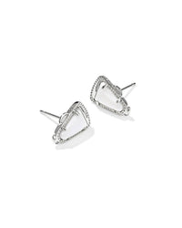 Kendra Scott Women's Cheer Stud Earrings in silver white mother of pearl - women's jewelry