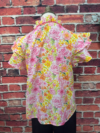 Jodifl Women's Floral Me Pretty Blouse - women's blouse - alternate view