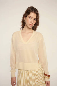 Deluc - Granada Sheer V-Neck Sweater