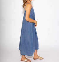 Thml - Darling Denim Pleated Midi Dress