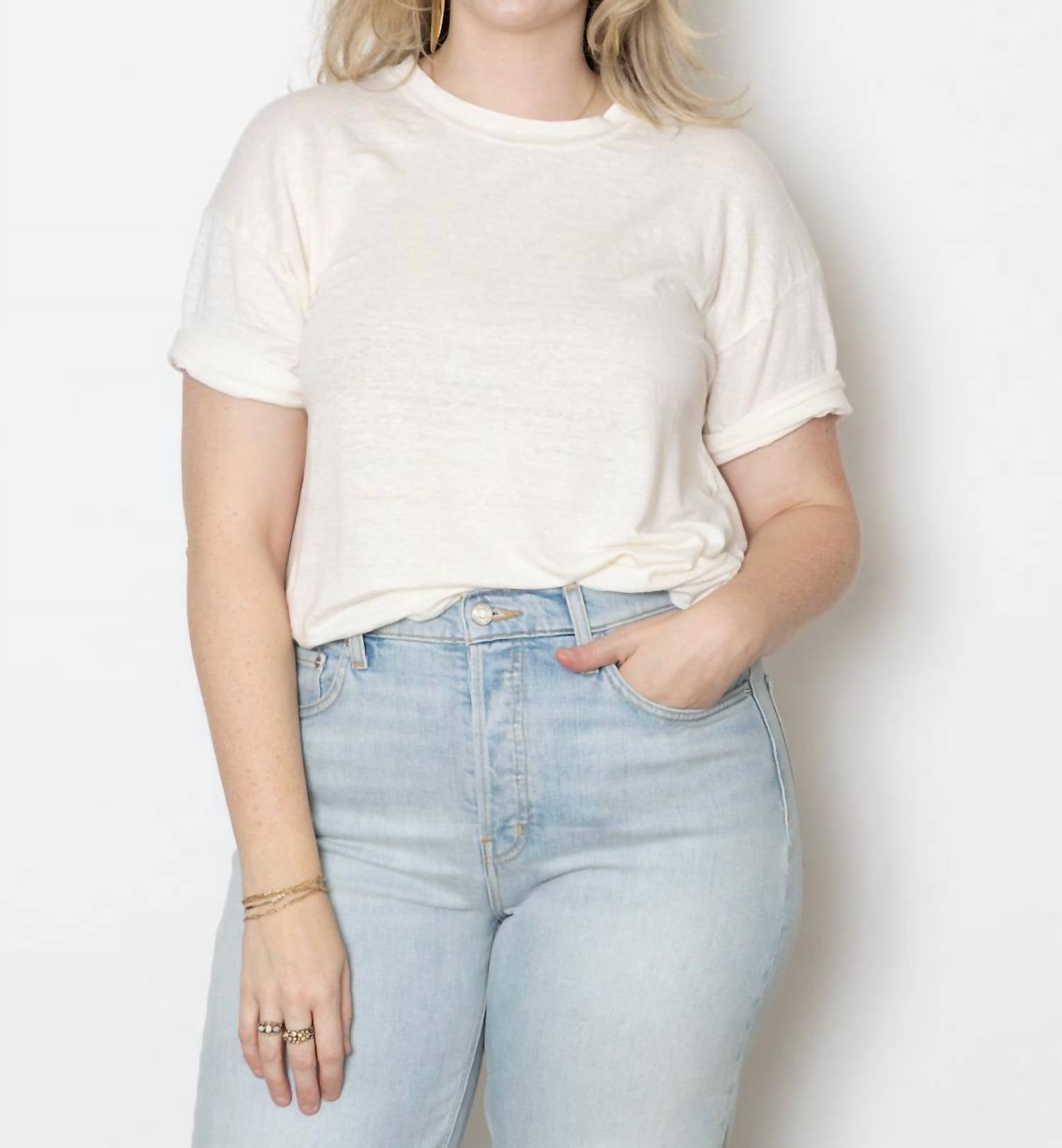 Ma'Ry'Ya - Linen R-neck Tee
