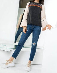 Thml - Fight Or Flight Embroidered Top