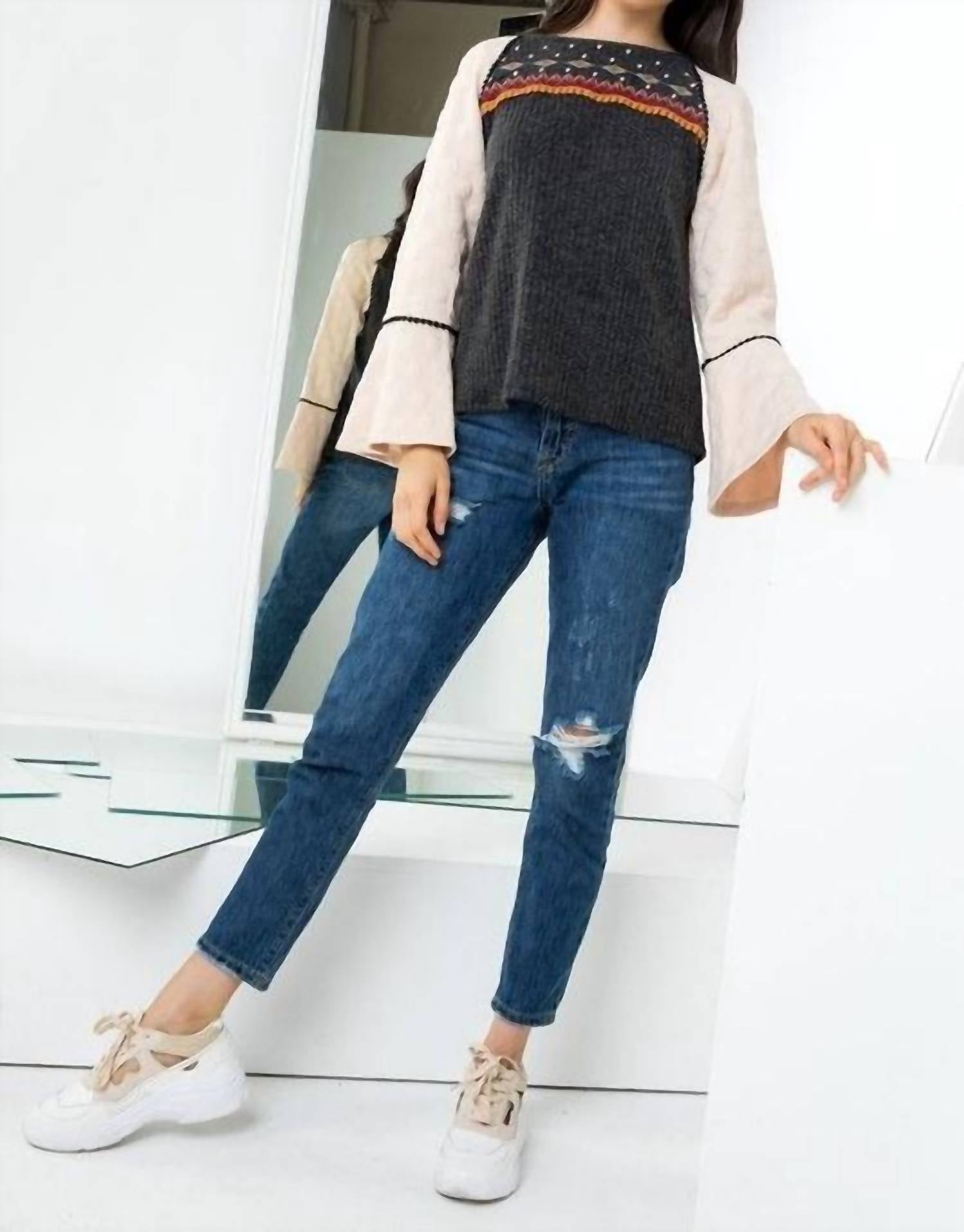 Thml - Fight Or Flight Embroidered Top