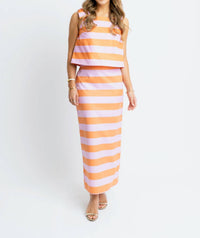 Karlie - Stripe Maxi Skirt