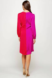 Strut & Bolt - Sweetheart Colorblock Satin Dress