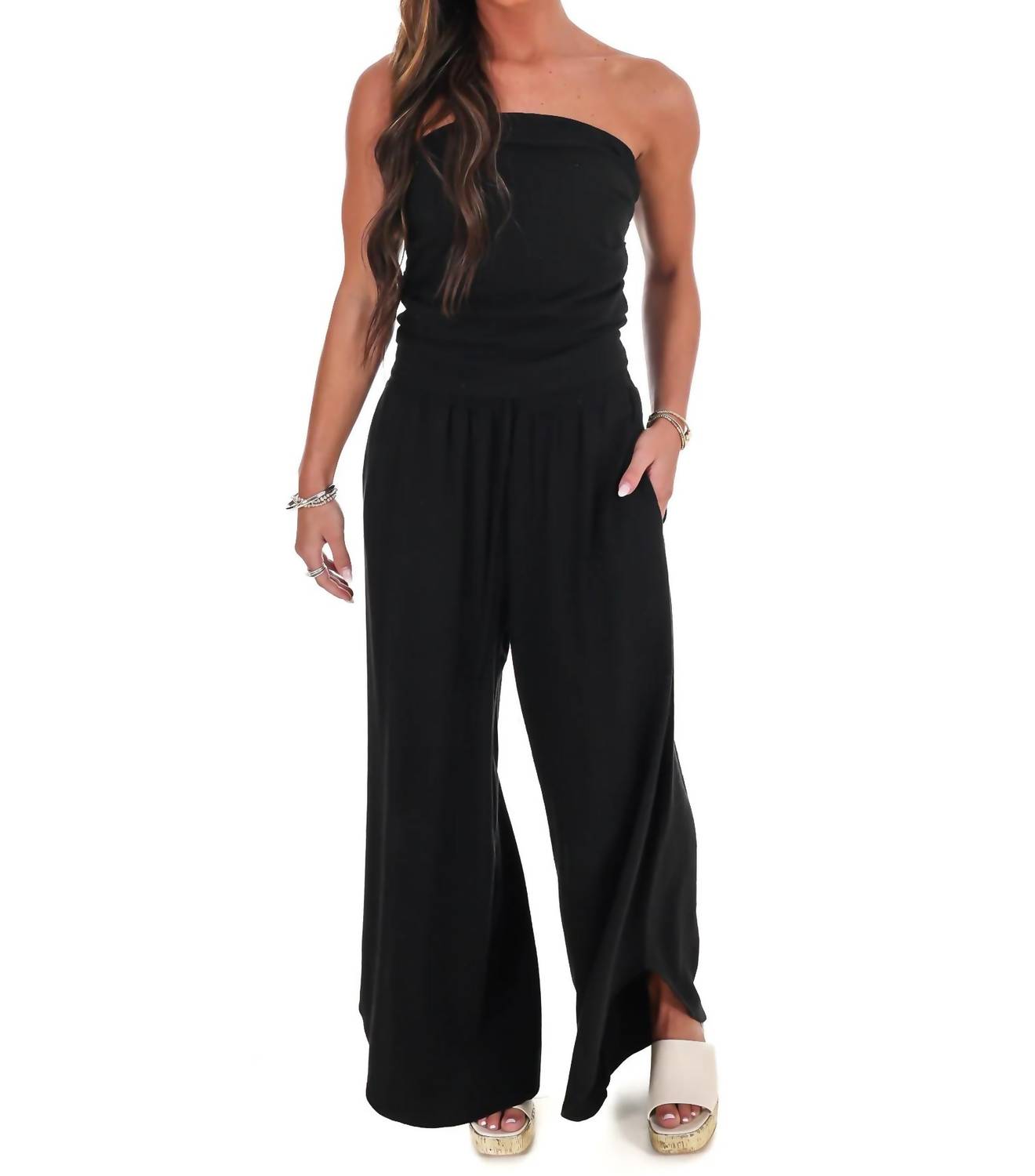 Wasabi + Mint - Women's Sandy Shores Linen Tube Top