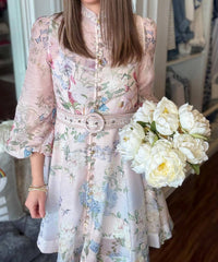 Beulah - High Collar Floral Dress