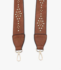 Jen & Co. Women's Studded Guitar Strap in brown - women's item - detail view