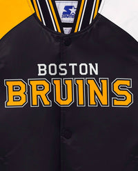 Starter - Youth Boston Bruins Varsity Satin Full-Snap Starter Jacket