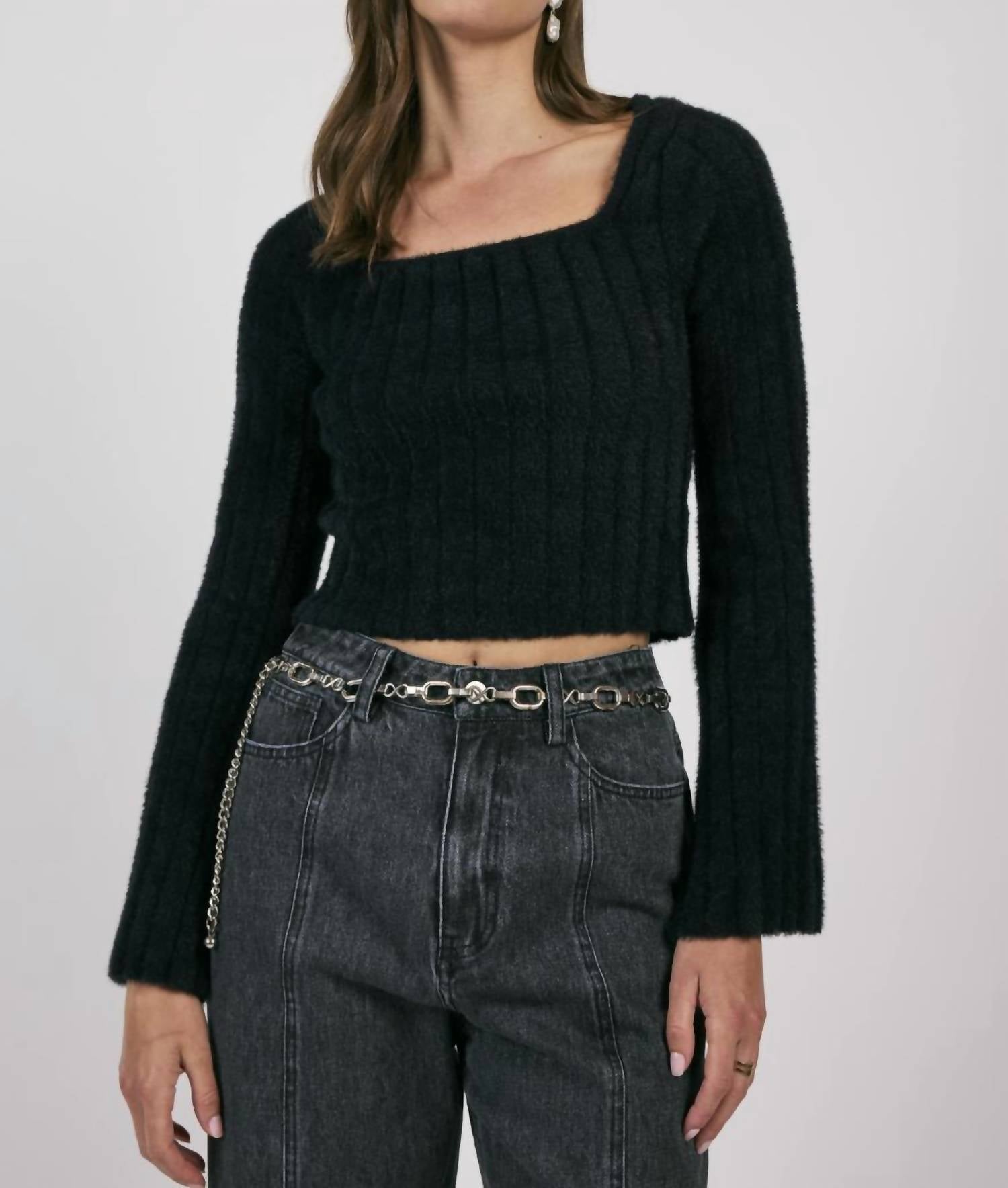 Sage The Label - Camille Square Neck Sweater