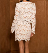 Choklate Paris - Bicolored Guipure Jacket & Skirt Set
