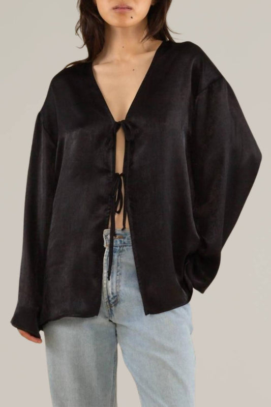 Nlt - Flowy Tie Front Top