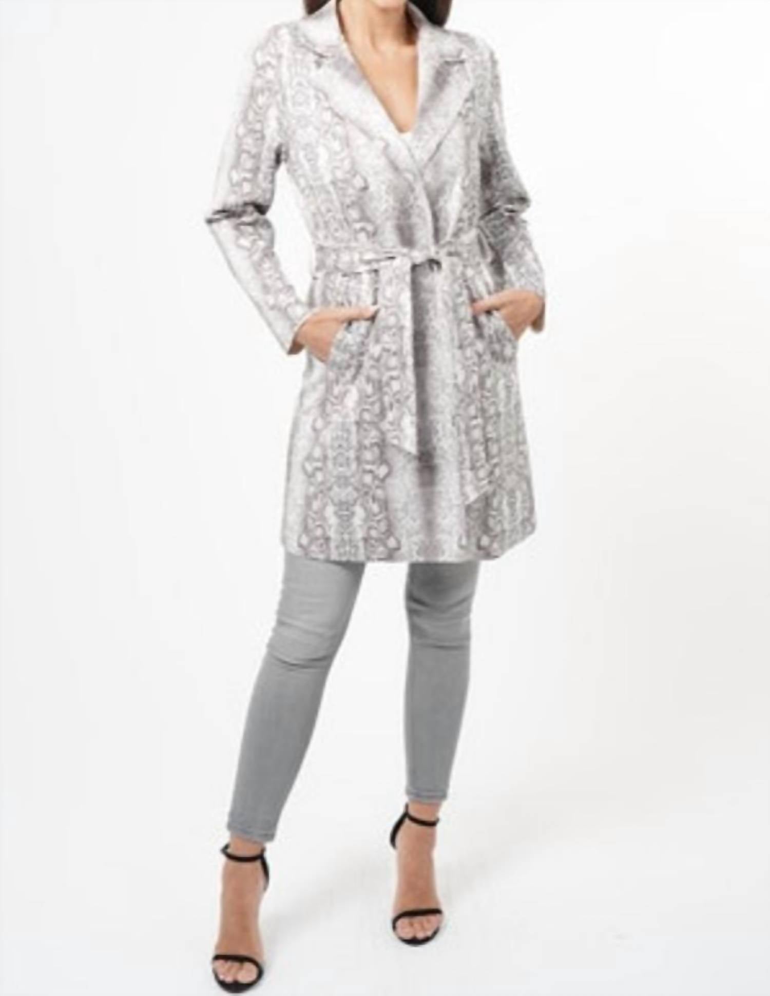 Kobe Snake Print Coat