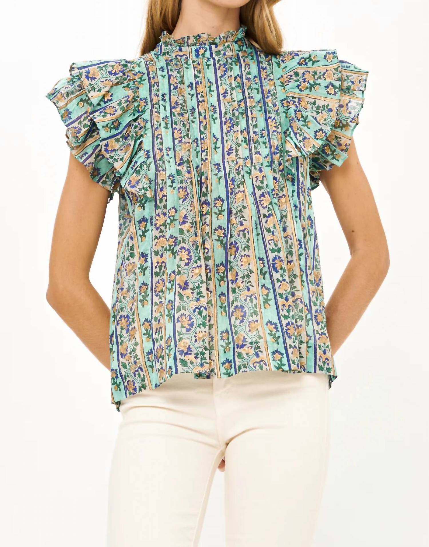 Oliphant - Taj Pintuck Ruffle Top