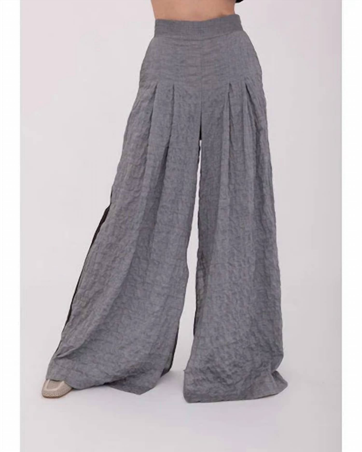 Elaine Kim - Braxton Textured Cotton Wide Leg Pants