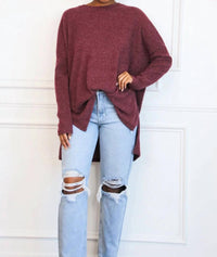 Zenana - Comfy Every Day Ribbed Oversized Lightweight Sweater