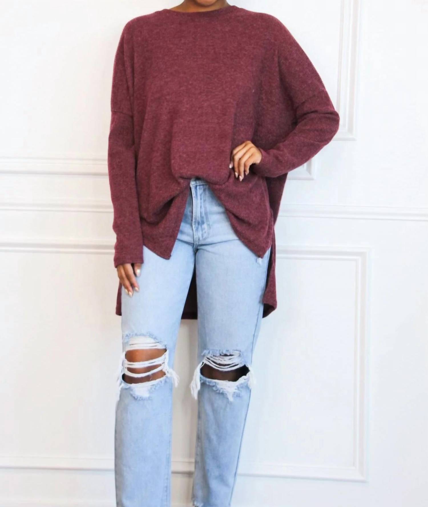 Zenana - Comfy Every Day Ribbed Oversized Lightweight Sweater