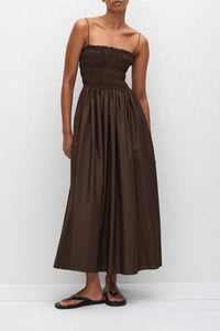 Matteau - Shirred Bodice Midi Dress