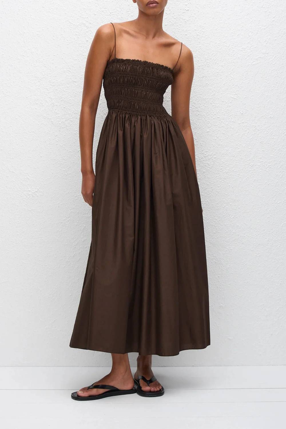 Matteau - Shirred Bodice Midi Dress