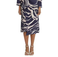 Donna Morgan - Tied Waist Marble Print Midi Dress